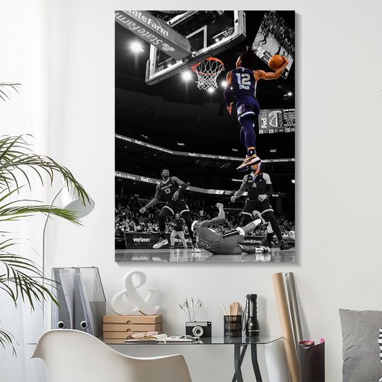 Discover Ja Morant Dunk Poster - Memphis Grizzlies Art