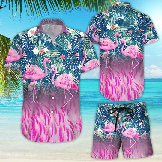 Discover Flamingo Hawaiian Shirt - Tropical Aloha Flamingo Button Down Shirt