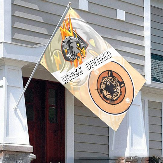 Discover Custom House Divided Flag for Rival Teams