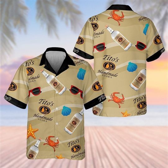 Discover Titos Handmade Vodka Hawaiian Shirt, Gift For Fan, Summer Vacation Hawaiian Shirt