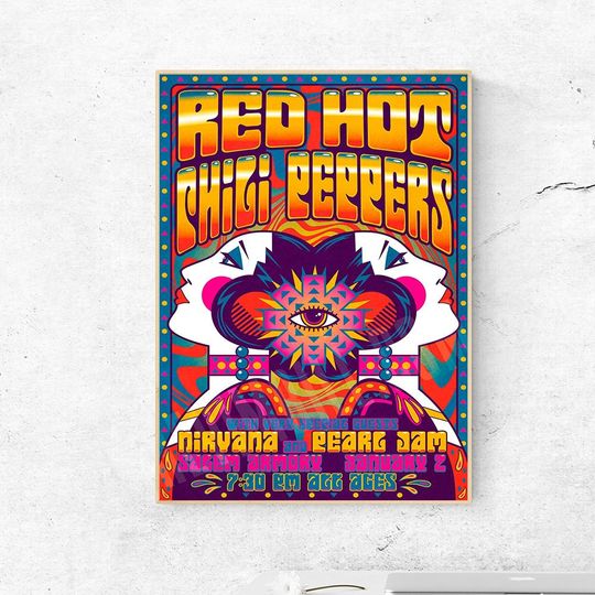Discover Red Hot Chili Peppers Concert Poster