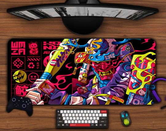 Discover Murim Samurai Desk Mat | Demon Smile Bat