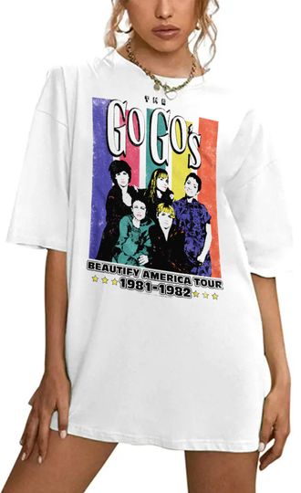 Discover Go-Go's Beautify America Tour 81-82 Oversized T Shirt
