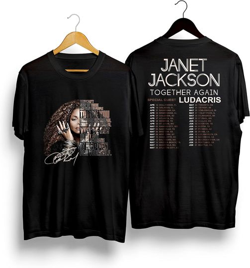 Discover Janet Jackson Together Again Tour 2023 T-Shirt, Janet Jackson 2023 Concert T-Shirt