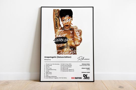 Discover Rihanna Poster | Unapologetic Album Cover Poster