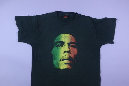 Discover Bob Marley Faded Trashed Vintage T-Shirt