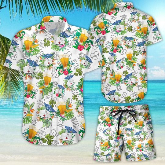 Discover Tropical Aloha Nurse Beer Gifts Unisex Hawaii Shirt