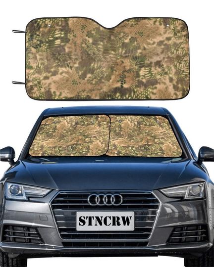 Discover Dry Country Camo Auto Sun Shade Brown Camouflage Windshield Cover