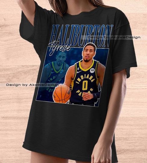 Discover Limited Tyrese Haliburton Tshirt Tyrese Haliburton Shirt Vintage 90s Oversize Shirt