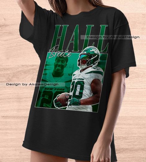 Discover Breece Hall Shirt Vintage 90s #20/Runningback Oversize Shirt