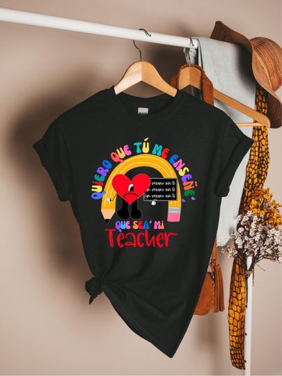 Discover bad bunny teacher shirt