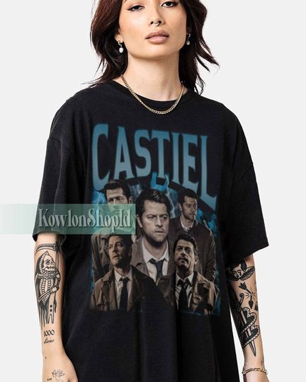 Discover Castiel Shirt TV Series Dean Winchester Tee Sam Winchester 90s Supernatural Tshirt