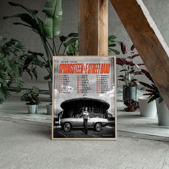 Discover 2023 Bruce Springsteen and The E Street Band Tour Poster