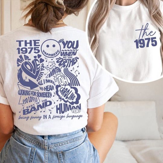 Discover The 1975 Album Tracklist Unisex Double Sided Shirt