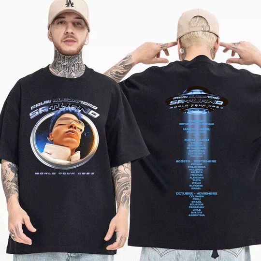 Discover Rauw Alejandro Sweatshirt, Rauw Alejandro World Tour 2023 Double Sided Shirt