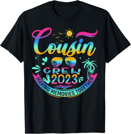 Discover Cousins Crew 2023 Colorful Summer Vacation Cousin Kids T-Shirt