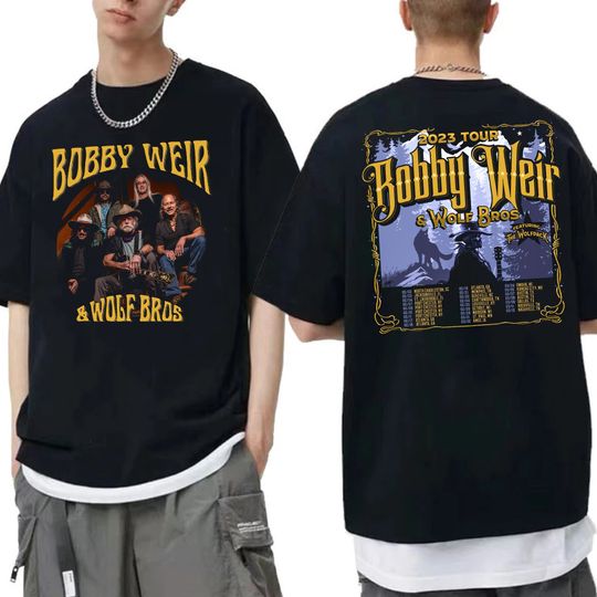 Discover Bobby Weir & Wolf Bros 2023 Tour Shirt, Wolf Bros Fan Shirt