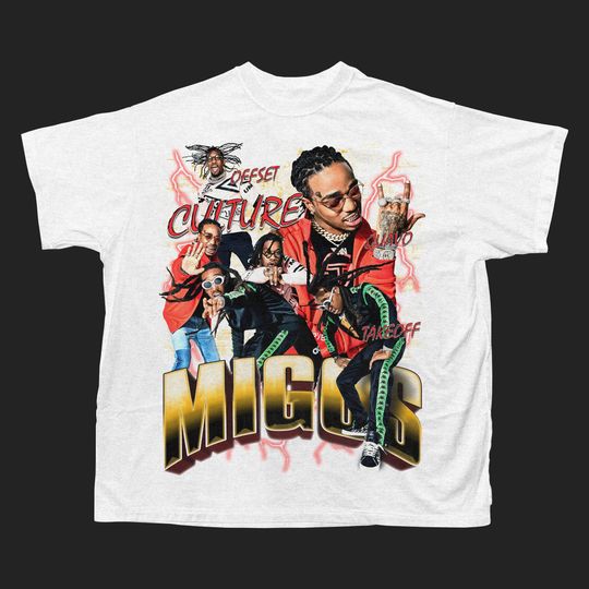 Discover The Migos Vintage Hip-Hop T-Shirt ,White, vintagetee, migos tees