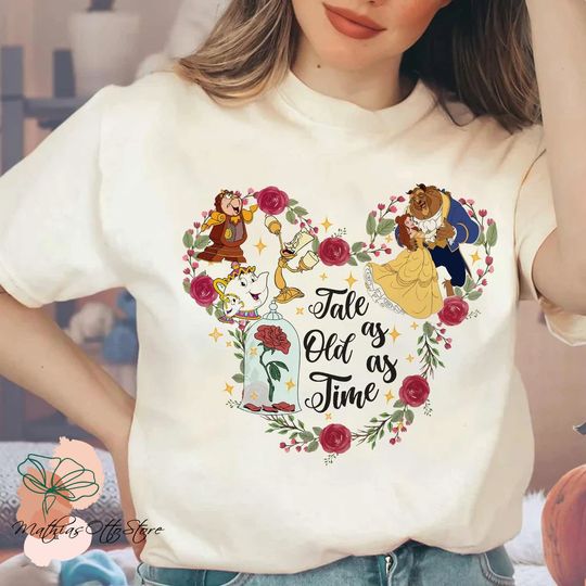 Discover Tale As Old As Time Shirt, Beauty Beast Shirt,