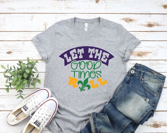 Discover Let The Good Times Roll Mardi Gras Shirt, Fleur De Lis Shirt