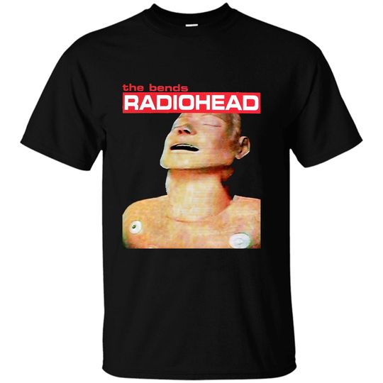Discover Radiohead The Bends logo basic T-shirt Rock band Unisex Black Shirt