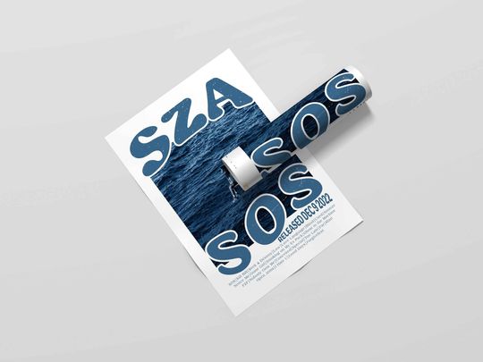 Discover Sza SOS Poster Printable Wall Art, Sza The SOS Digital Print, Sza Sos Tracklist Printable Poster