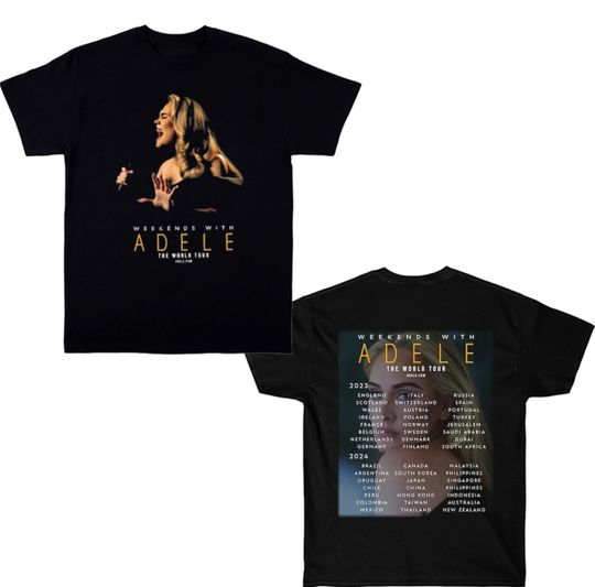 Discover Adele Concert Tour T-Shirt, Fan Gift, 2023 Music Tour, Singer Tee