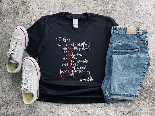 Discover John 3 16 Christian Shirt