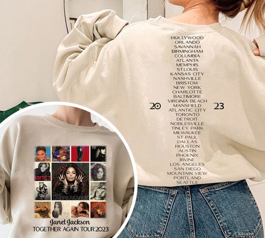 Discover Janet Jackson Together Again Tour 2023 Shirt, Janet Jackson Shirt