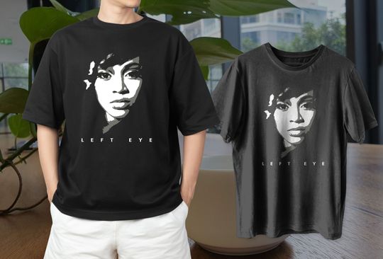 Discover Lisa Lopes Left Eye Artwork T-Shirt, Vintage Gift For Elvis Presley Fan