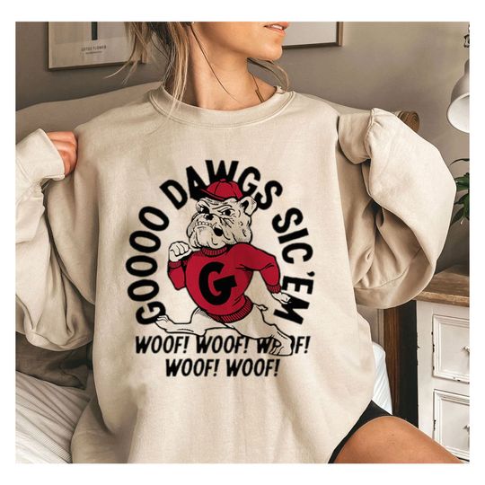 Discover Go Dawgs Shirt, Vintage Georgia Crewneck Sweatshirt, Georgia Go Dawgs Footbball Sweatshirt