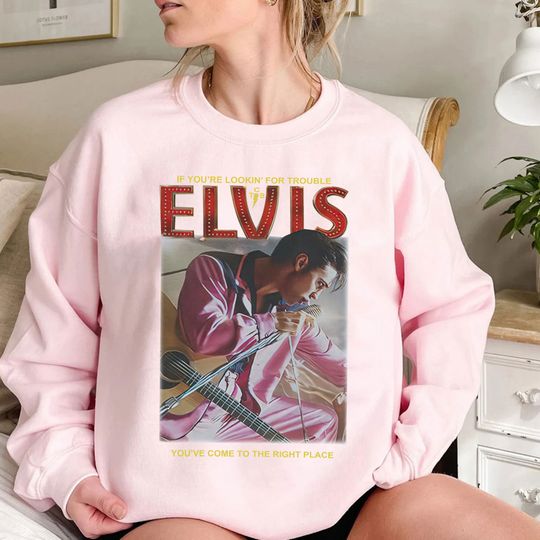 Discover Elvis T-Shirt Hoodie Sweatshirt, Austin Butler Movie Shirt, Elvis Presley Shirt