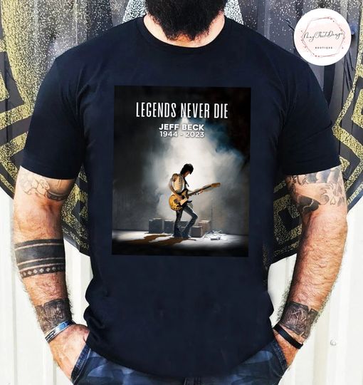 Discover R.I.P Jeff Beck ( 1944-2023 ) Memories T-Shirt, Jeff Beck RIP Guitar Legend Shirt