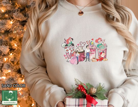 Discover Little Mermaid Valentine Coffee Sweatshirt
