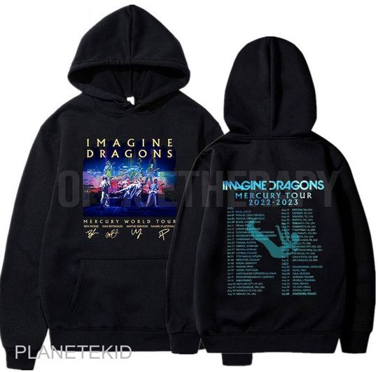 Discover Imagine Dragons Mercury Unisex 2-Sides T-shirt, Imagine Dragons World Tour 2023 Hoodie