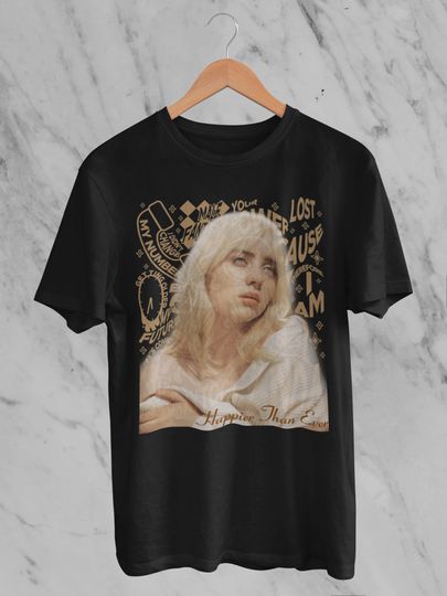 Discover Billie Eilish Happier Than Ever I Didn't Change My Number Vintage Shirt