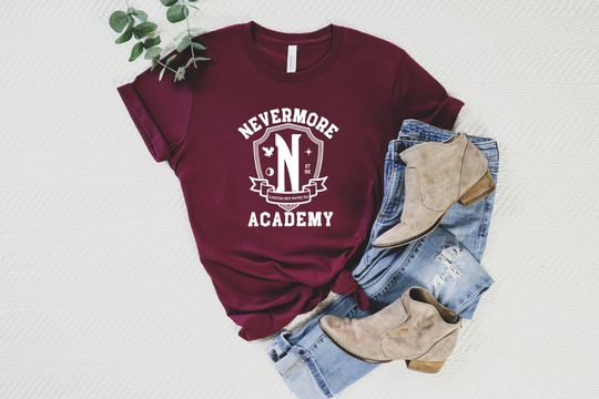 Discover Nevermore Academy T-shirt, Edgar Allan Poe
