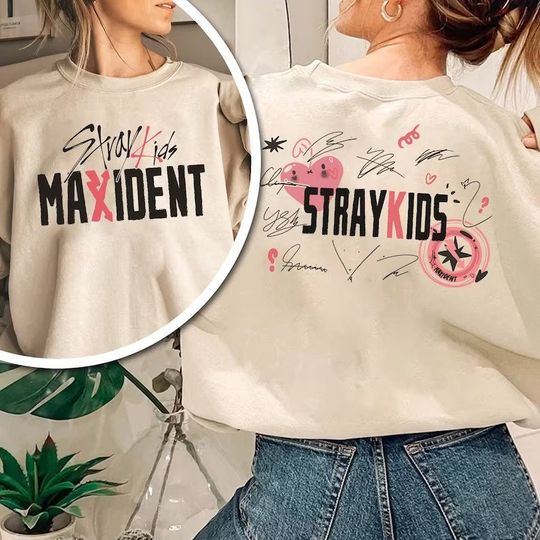 Discover Stray Kids Two Sides Sweatshirt. Maxident Stray Kids Sweatshirt. Stray Kids Album Shirt. Stray Kids Member Shirt