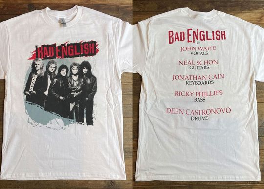 Discover Bad English 1989 Album Tour Promo T-Shirt