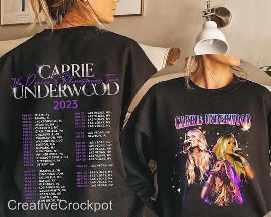 Discover Carrie Underwood Denim and Rhinestones Tour 2023 Sweater/Shirt