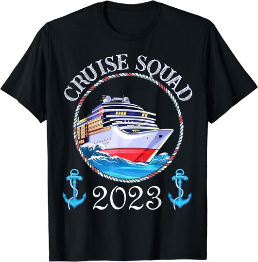 Discover Cruise Squad 2023 Cruisers Matching Family Cruising Trip T-Shirt