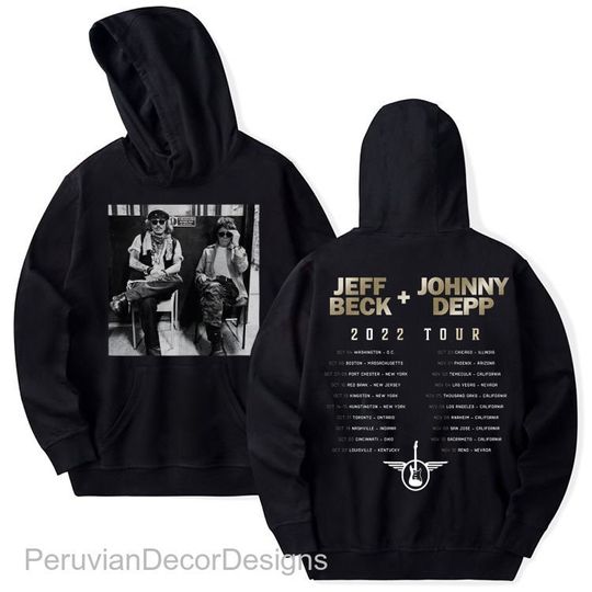 Discover Jeff Beck and Johnny Depp 2023 Tour Hoodie, Jeff Beck and Johnny Depp Tour Merch