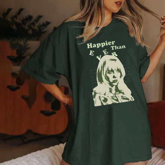 Discover Happier Than Ever Tee, Billie Eilish Tour Shirt