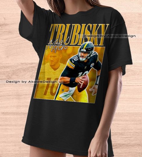 Discover Limited Mitch Trubisky Vintage 90s #10/Quarterback Oversize Shirt