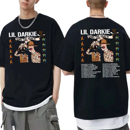 Discover Lil Darkie USA Tour 2023 Shirt, Lil Darkie Rap Shirt