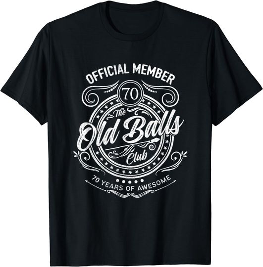 Discover Mens Vintage 1953 70th Birthday Old Balls Club 70 Years Bday T-Shirt