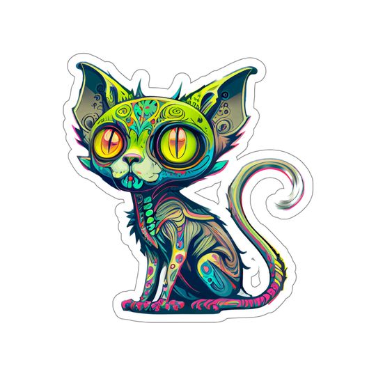 Discover Funky Feline Sticker : add some sass to your laptop