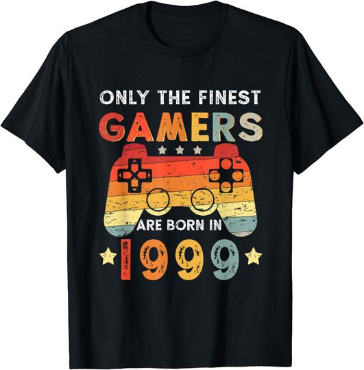 Discover Only the Finest Gamers Are Born in 1999, 23th Birthday gamer T-Shirt