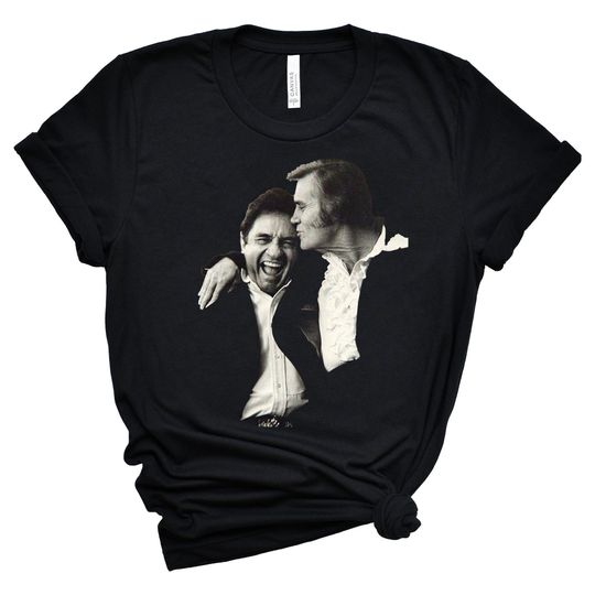 Discover Johnny Cash and George Jones T Shirt, Country Music Tee