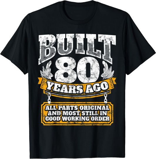 Discover Funny 80th Birthday Shirt B-Day Gift Saying Age 80 Year Joke